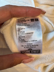 Kaws X Uniqlo X Sesame Street Bert & Ernie Heads Hoodie Natural (Preowned) - Pre-Owned