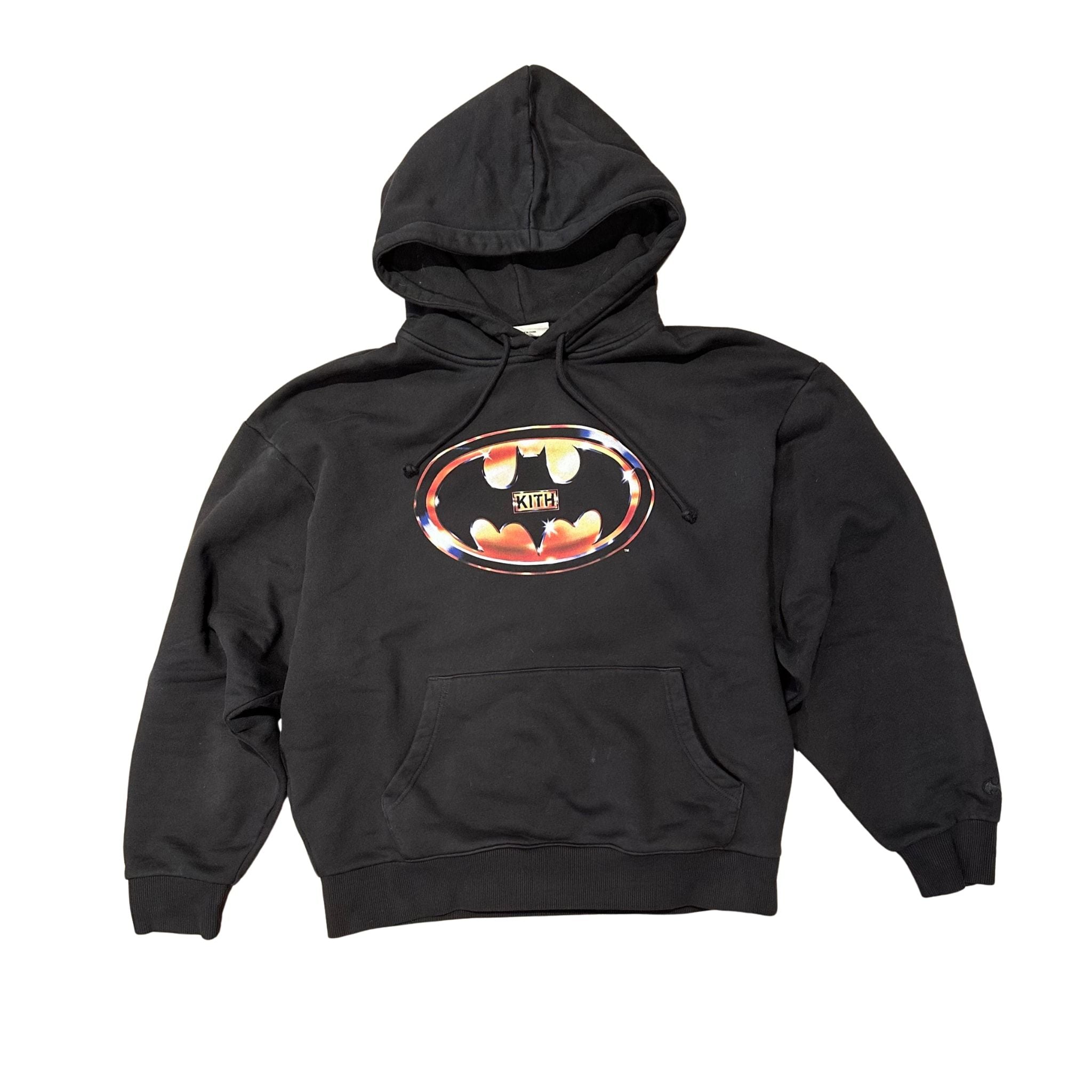 Kith x Batman Logo Vintage Nelson Hoodie Black - Pre-Owned Size S