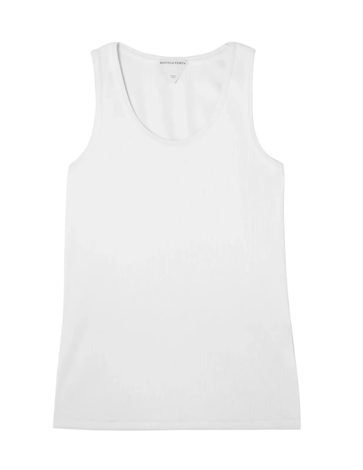 Bottega Veneta Ribbed Tank Top White