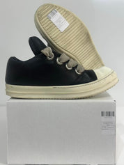 Rick Owens Jumbo Lace Leather Ramones Low Top Sneaker - Pre-Owned Size 10 (No original box)