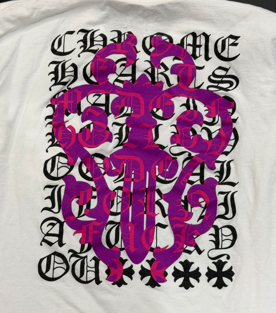 Chrome Hearts Eye Chart L/S T-Shirt White - Lightly Pre-Owned Size XL