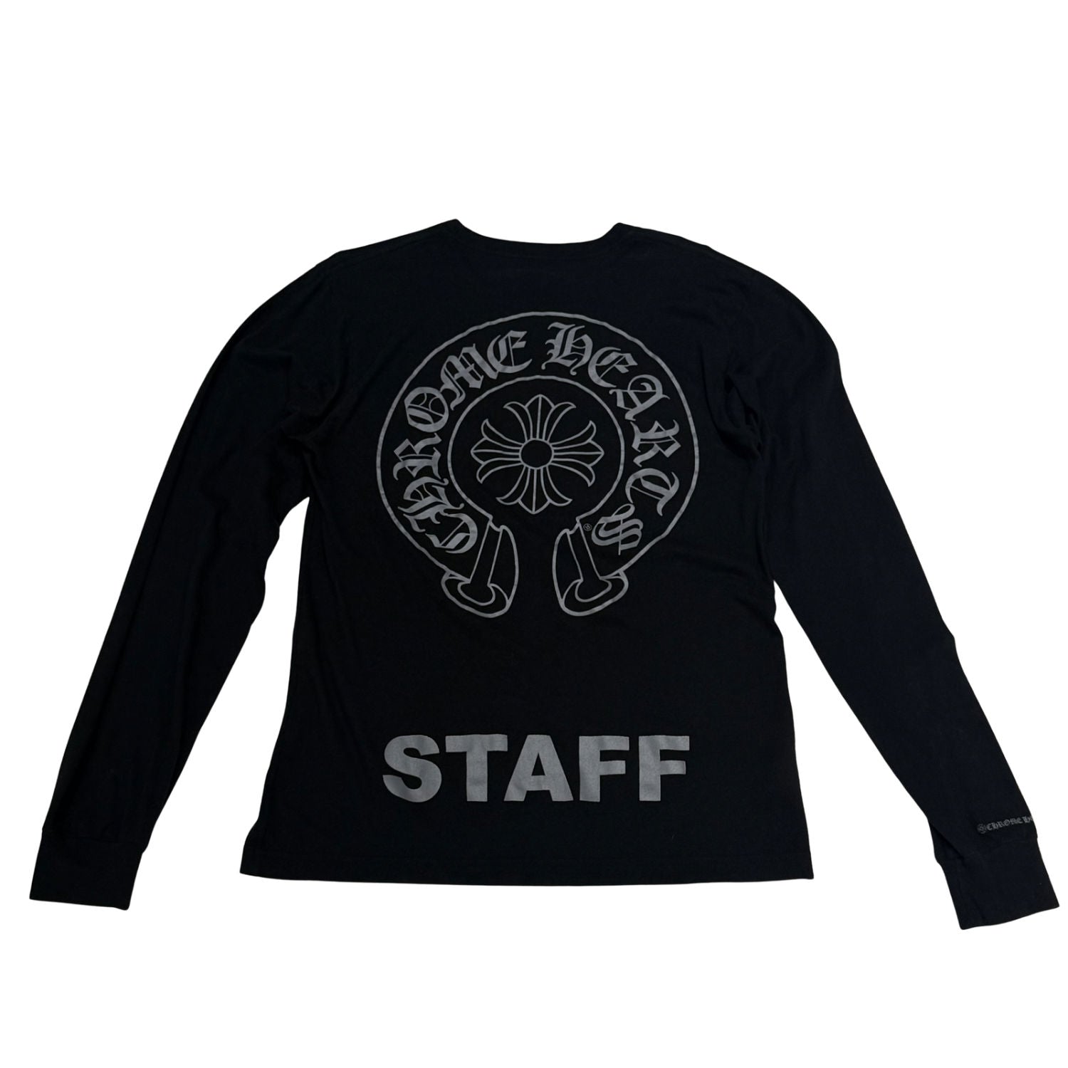 Chrome Hearts Staff Exclusive Horseshoe Logo L/S T-Shirt Black - Lightly Used Size M