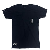 Chrome Hearts Vertical Logo Floral Cross T-Shirt Black