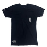 Chrome Hearts Vertical Logo Floral Cross T-Shirt Black
