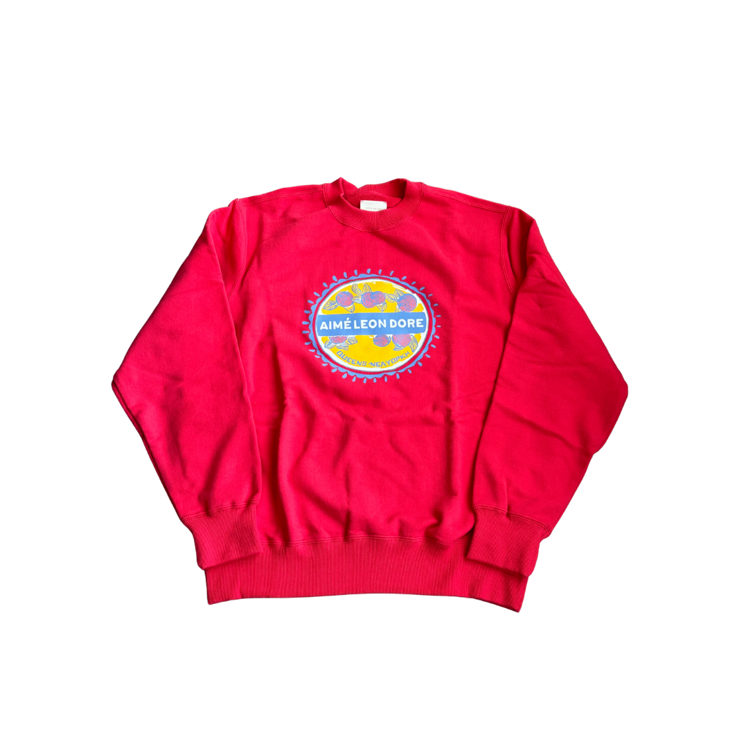 Aime Leon Dore Queens New York Crewneck Red