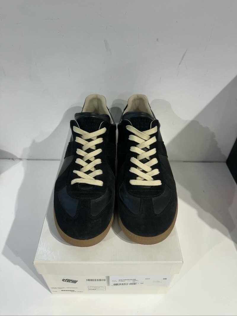 Maison Margiela Replica German Army Trainer (GATs) Black Gum - Pre-Owned Size 10