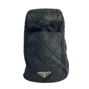 Prada Tessuto Metallo Quilted Black Synthetic Shoulder Bag - Pre-Owned