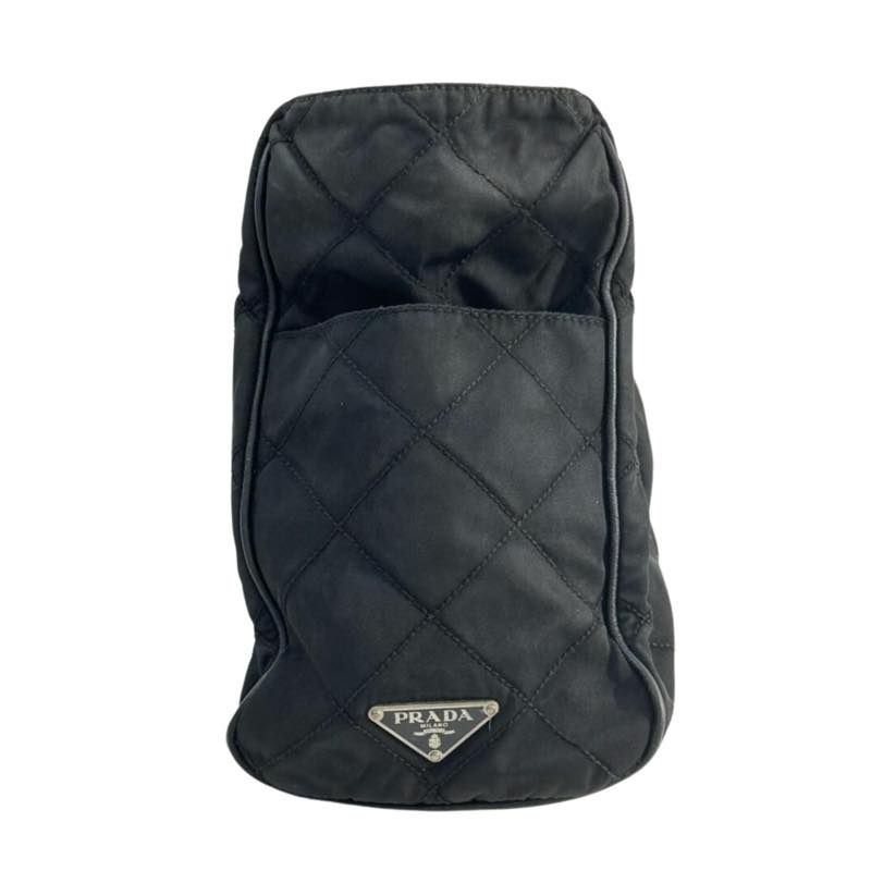 Prada Tessuto Metallo Quilted Black Synthetic Shoulder Bag - Pre-Owned