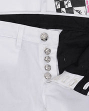 Chrome Hearts Matty Boy 99eyes Rhodium Chino Pants White