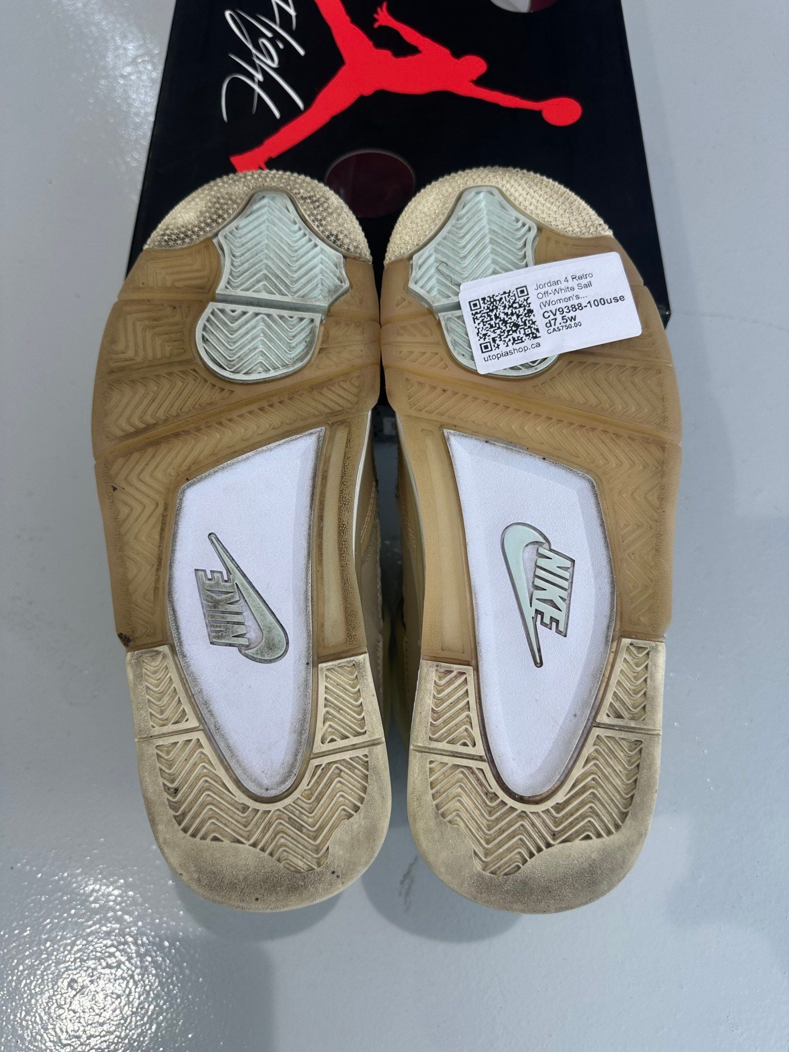 Jordan 4 Retro Off-White Sail (Women's) - Pre-Owned Size 7.5W