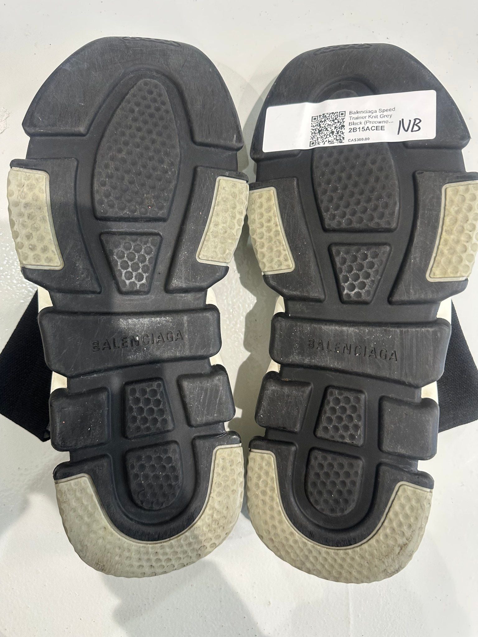 Balenciaga Speed Trainer Knit Grey Black - Pre-Owned Size 10 (No original box)