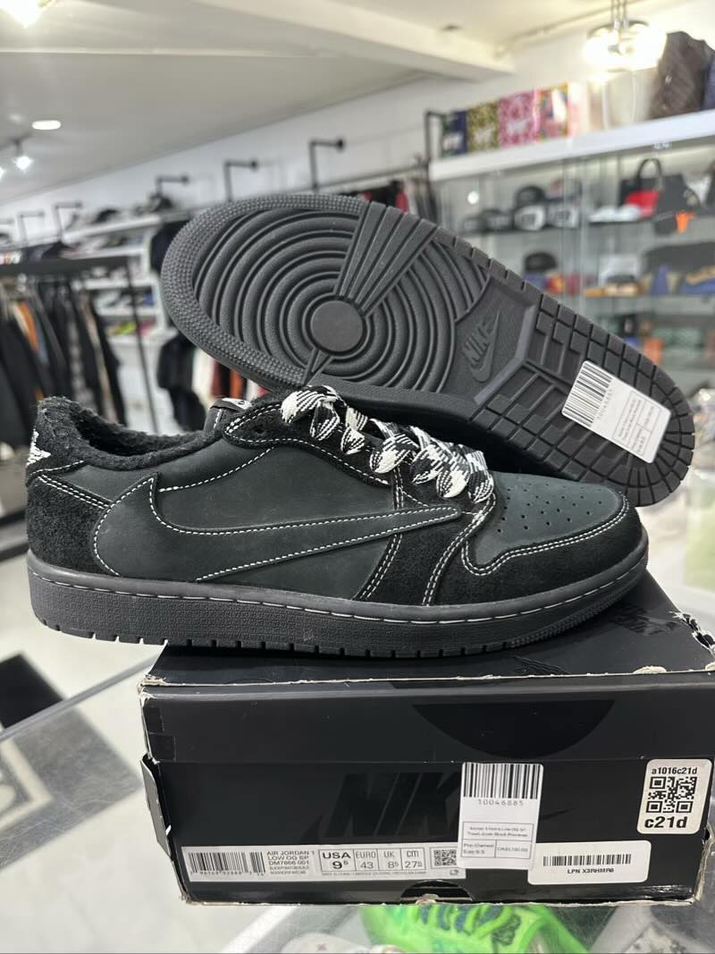 Jordan 1 Retro Low OG SP Travis Scott Black Phantom - Pre-Owned Size 9.5
