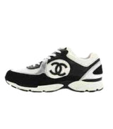 Chanel Logo Sneaker Black White - Pre-Owned Size 11 (No original box)
