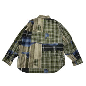 Acne Studios Patchwork Oversized Flannel Green - Lightly Used Size XL