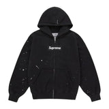 Supreme MM6 Maison Margiela Box Logo Zip Up Hooded Sweatshirt Black