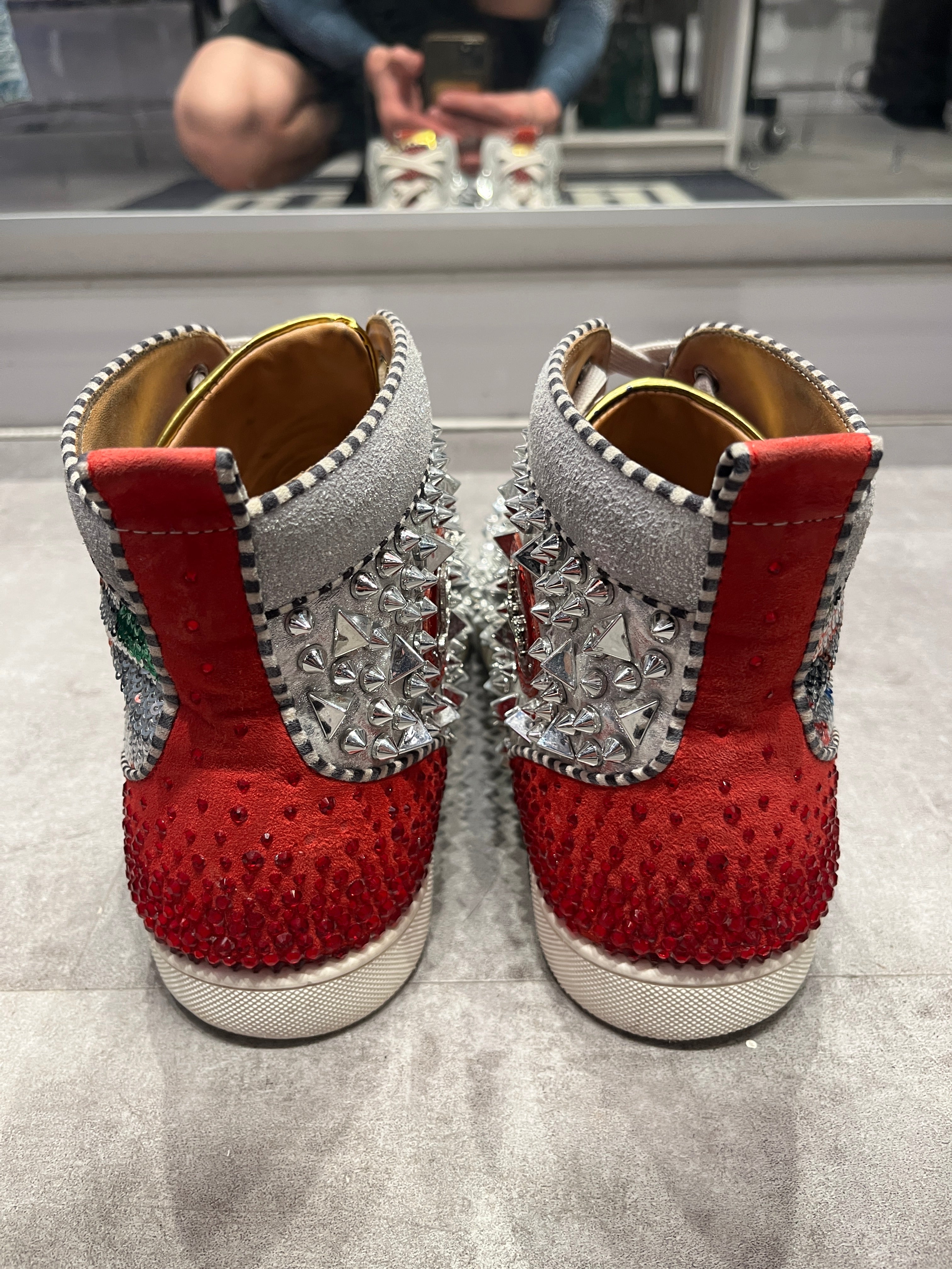 Christian Louboutin No Limit F18 High Top Trainers - Pre-Owned Size 10 (No original box)