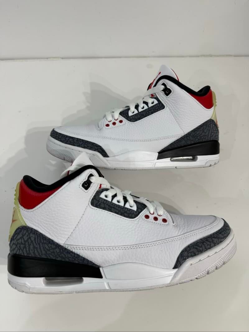 Jordan 3 Retro SE Fire Red Denim (2020) - Pre-Owned Size 8 (No original box)