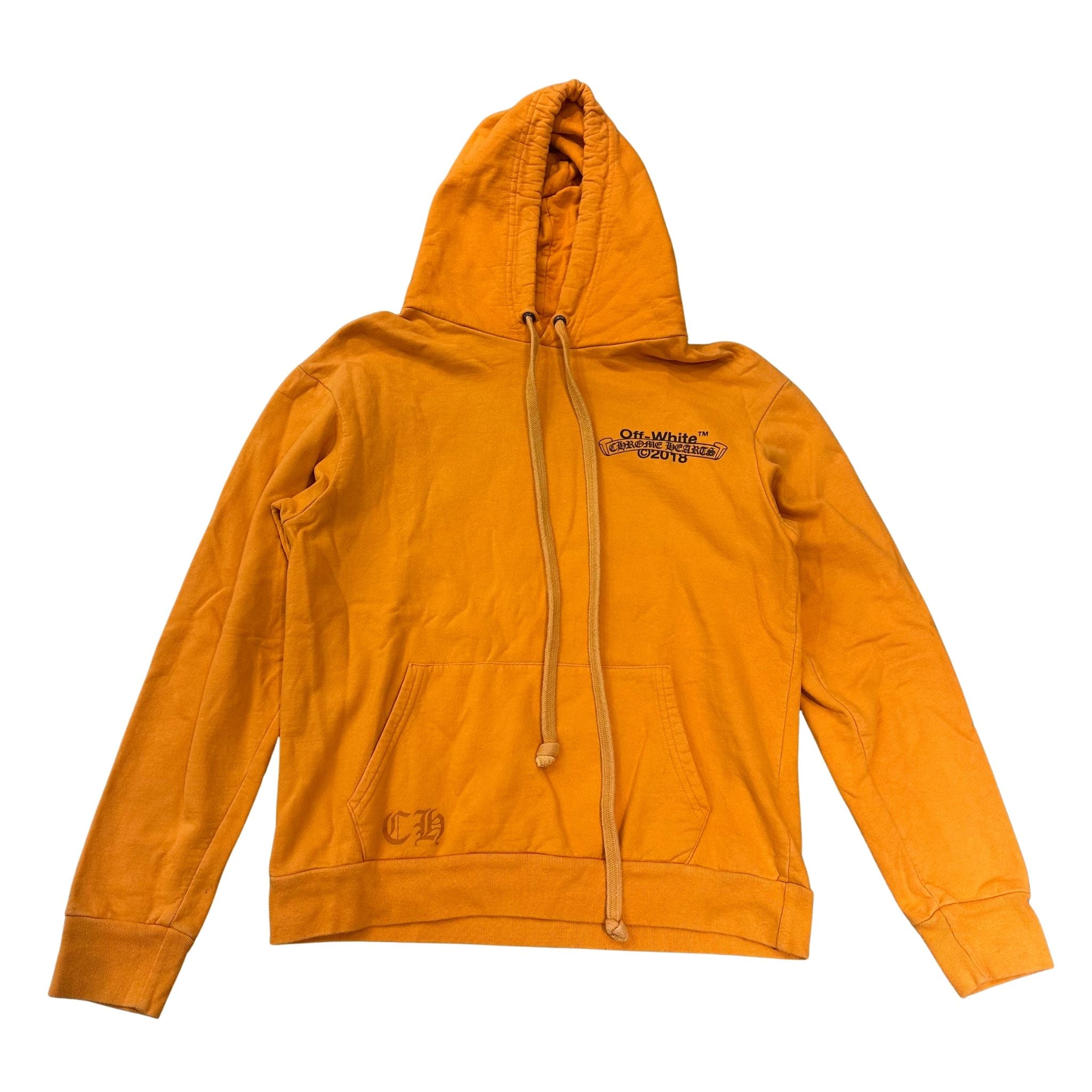 OFF-WHITE x Chrome Hearts 2018 Hoodie Orange/Black (Lightly Used Size M) - Pre-Owned
