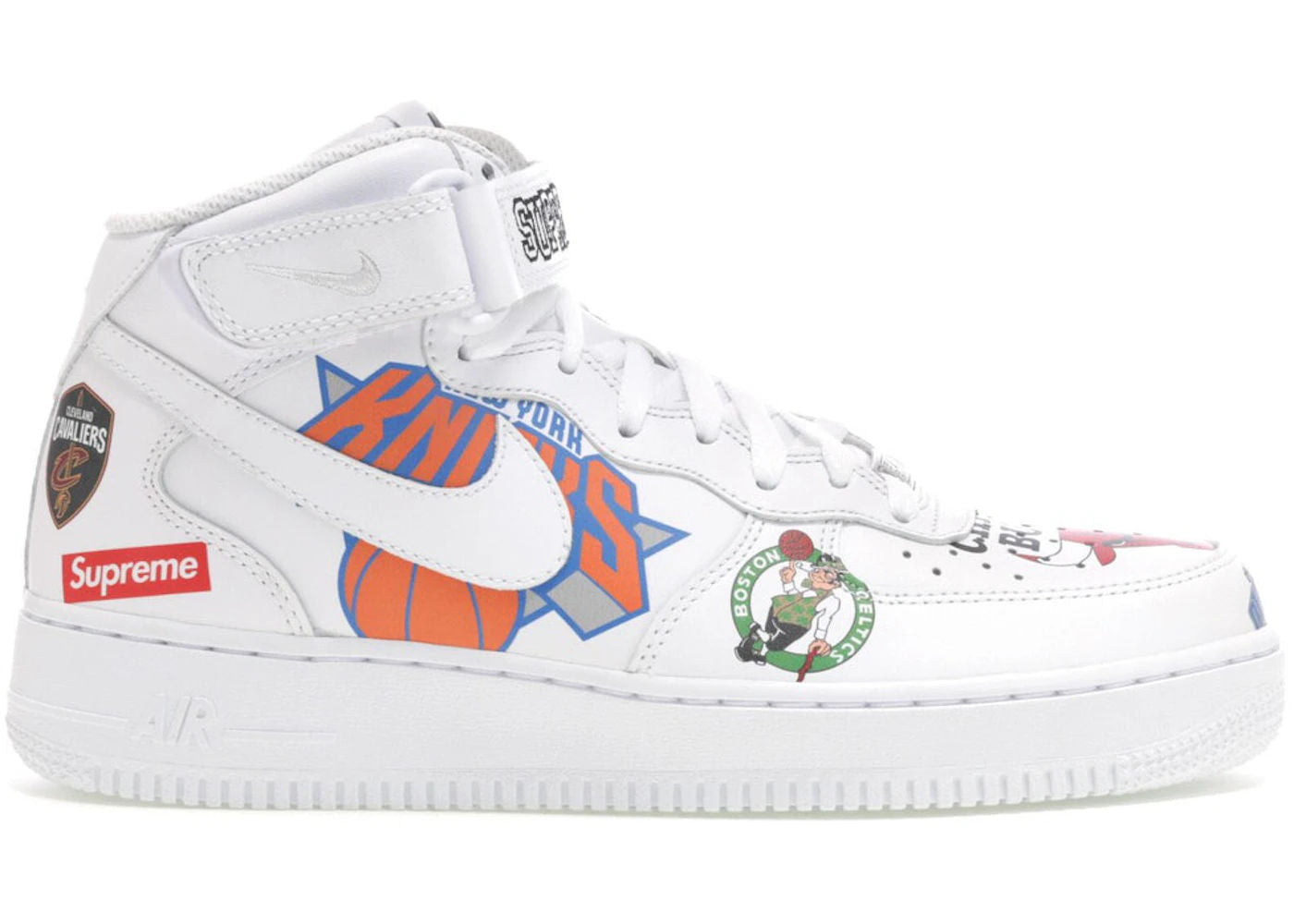 Nike Air Force 1 Mid Supreme NBA White - Pre-Owned Size 12 (No original box)