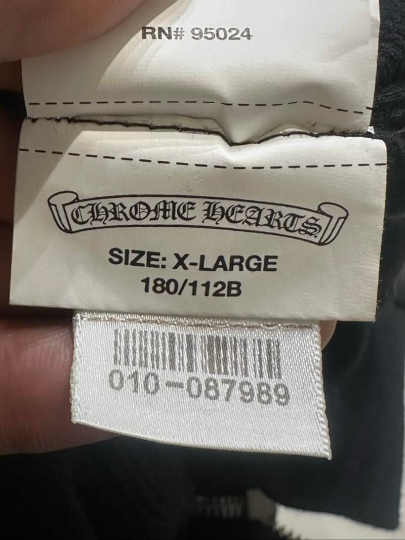 Chrome Hearts Foti Model Kit Parts Thermal Zip-Up Hoodie Black - Lightly Pre-Owned Size L