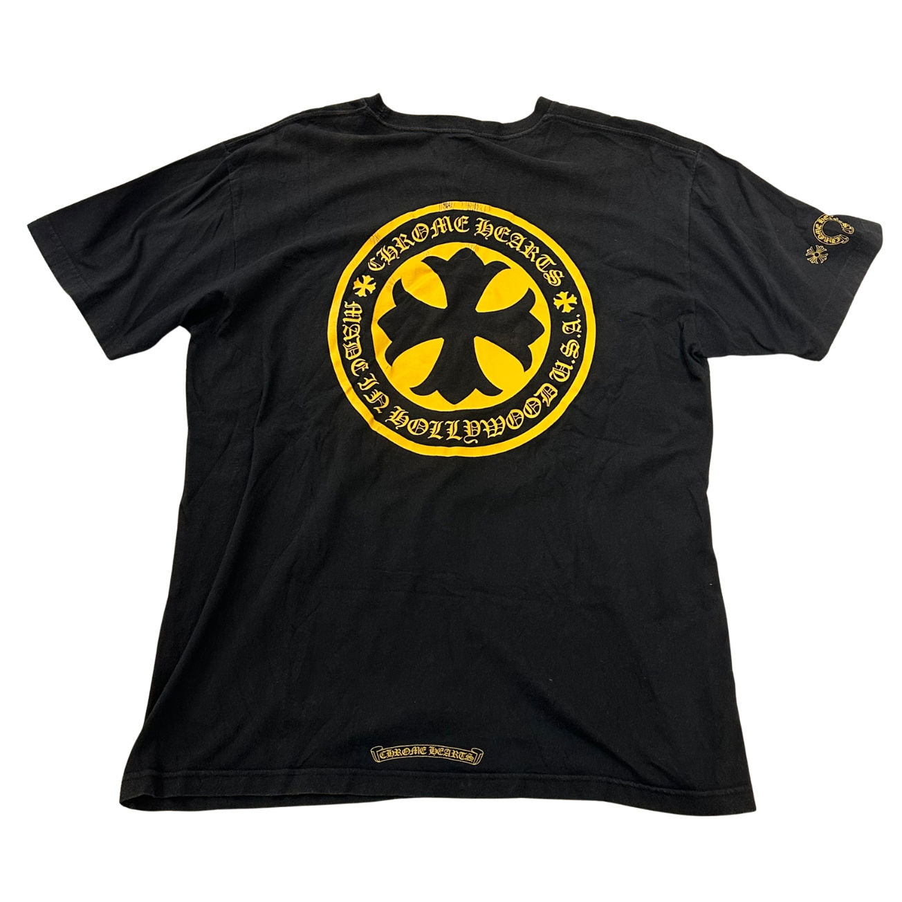 Chrome Hearts Yellow Plus Cross T-Shirt Black