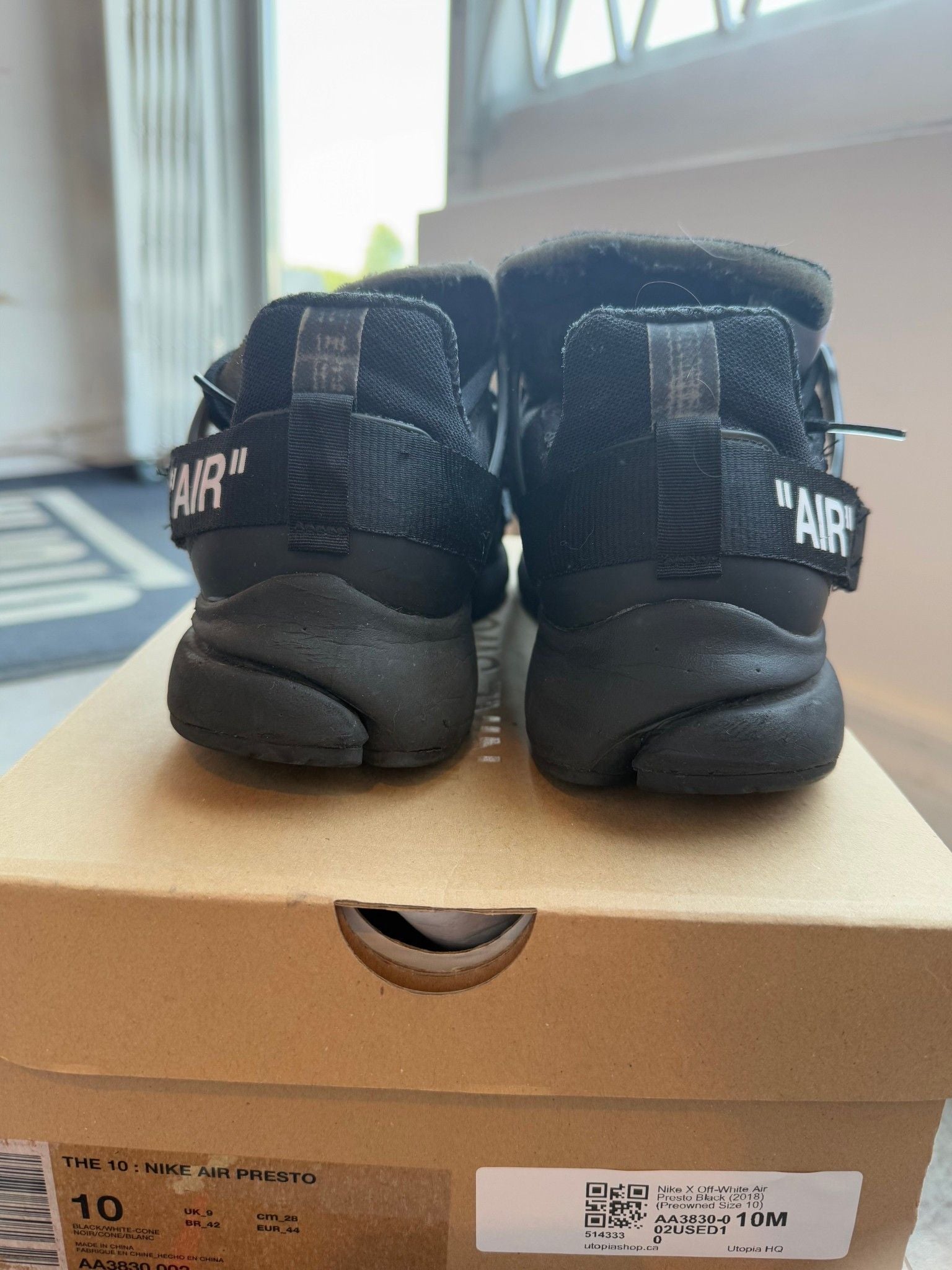 Nike X Off-White Air Presto Black (2018) - Pre-Owned Size 10