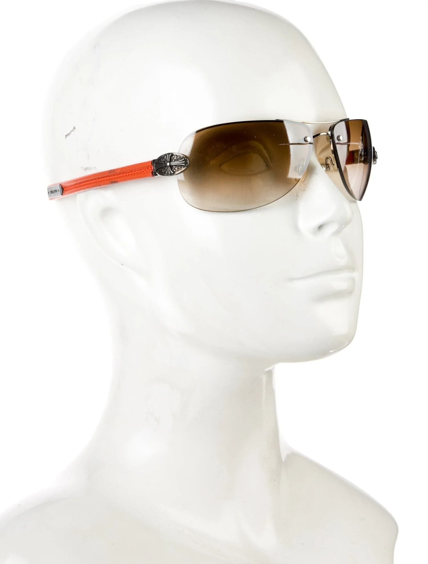 Chrome Hearts Classic Oval Aviator Sunglasses