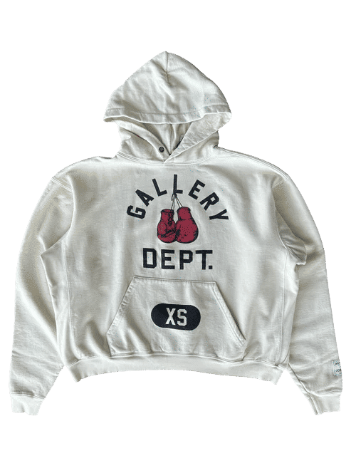 Gallery Dept. Boxing Gloves Logo Hoodie Cream