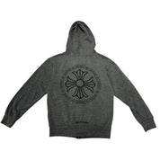 Chrome Hearts Framed Plus Cross Zip-Up Hoodie Grey - Lightly Pre-Owned Size S