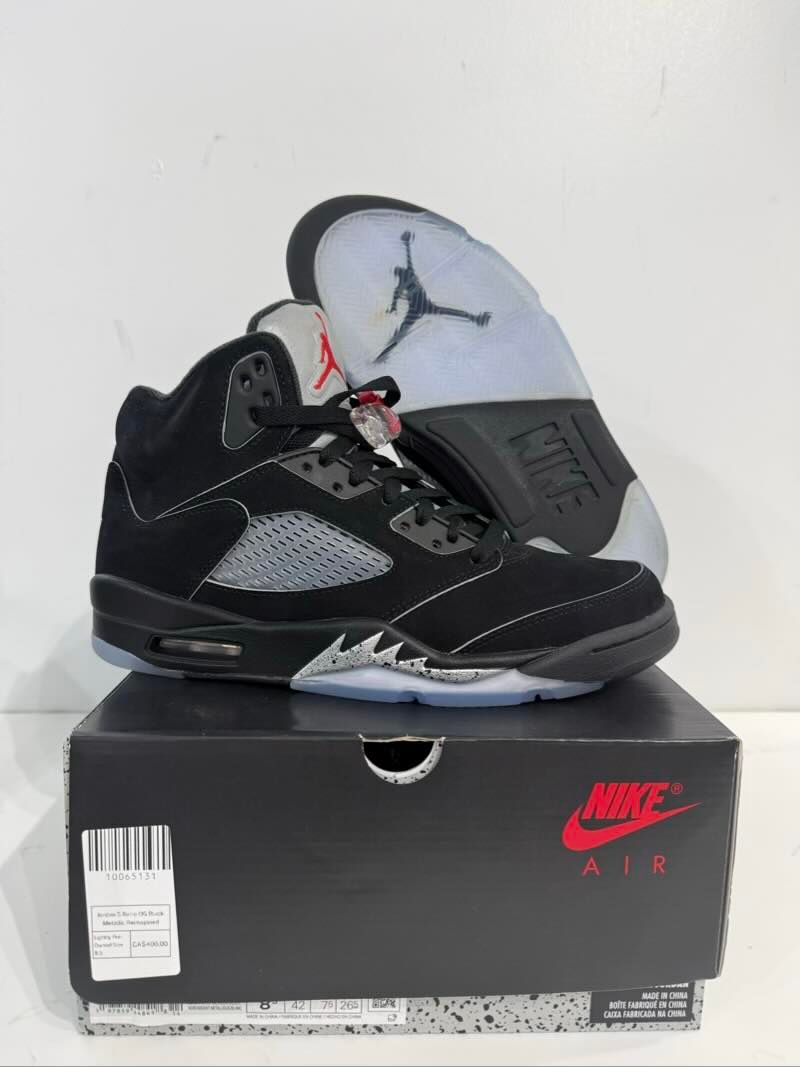 Jordan 5 Retro OG Black Metallic Reimagined - Lightly Pre-Owned Size 8.5