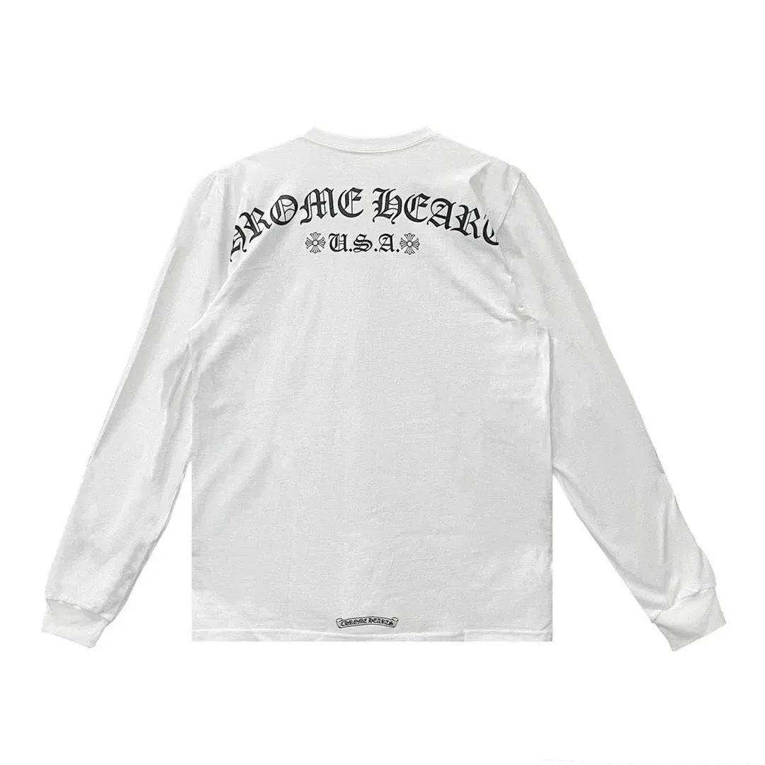 Chrome Hearts Shoulder Logo L/S T-Shirt White