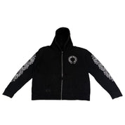 Chrome Hearts Fuck You Floral Horseshoe Logo Zip-Up Black - Pre-Owned Size M