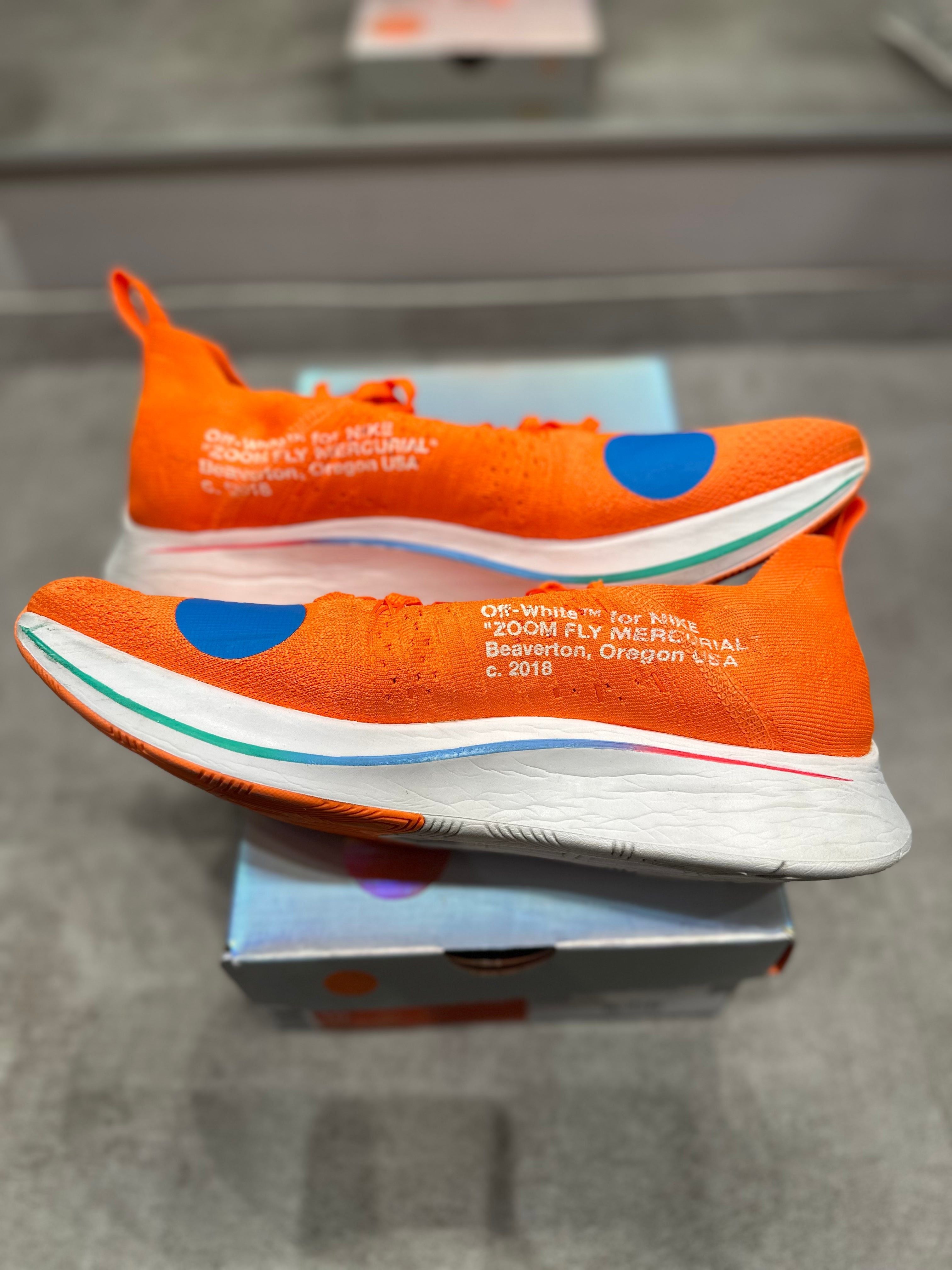 Nike Zoom Fly Mercurial Off-White Total Orange - Pre-Owned Size 10