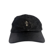 Chrome Hearts Spiderweb Silver Cross Hunslinger Belt Leather Hat Black - Lightly Pre-Owned