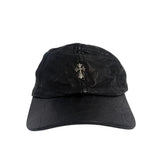Chrome Hearts Spiderweb Silver Cross Hunslinger Belt Leather Hat Black - Lightly Pre-Owned
