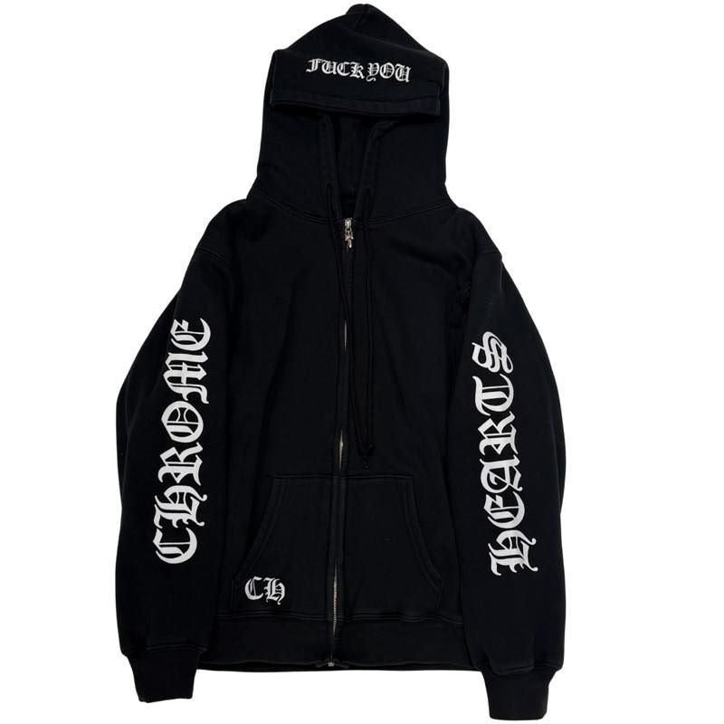 Chrome Hearts Fuck You Horseshoe Thermal Zip-Up Hoodie - Lightly Pre-Owned Size M