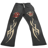 Awoken Dreams V4 Varsity Flared Sweatpants Grey