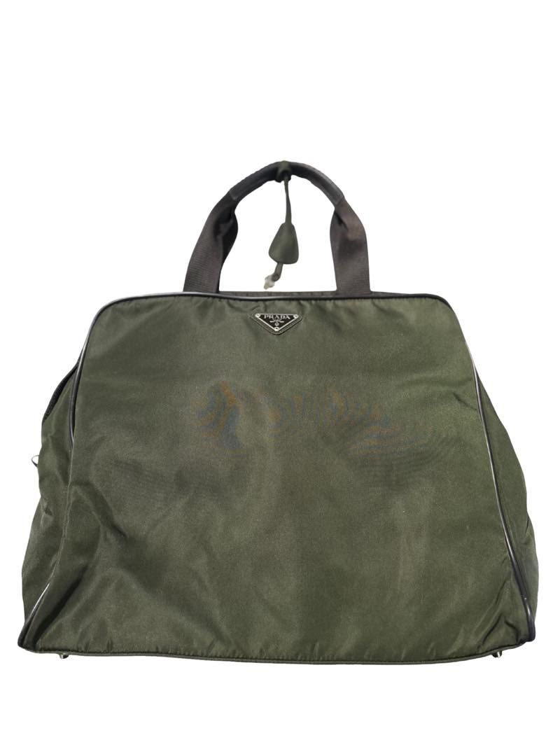 Prada Hand Bag Nylon Khaki - Pre-Owned