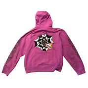 Chrome Hearts Matty Boy Spider Web Hoodie Purple (Preowned Size L) - Pre-Owned