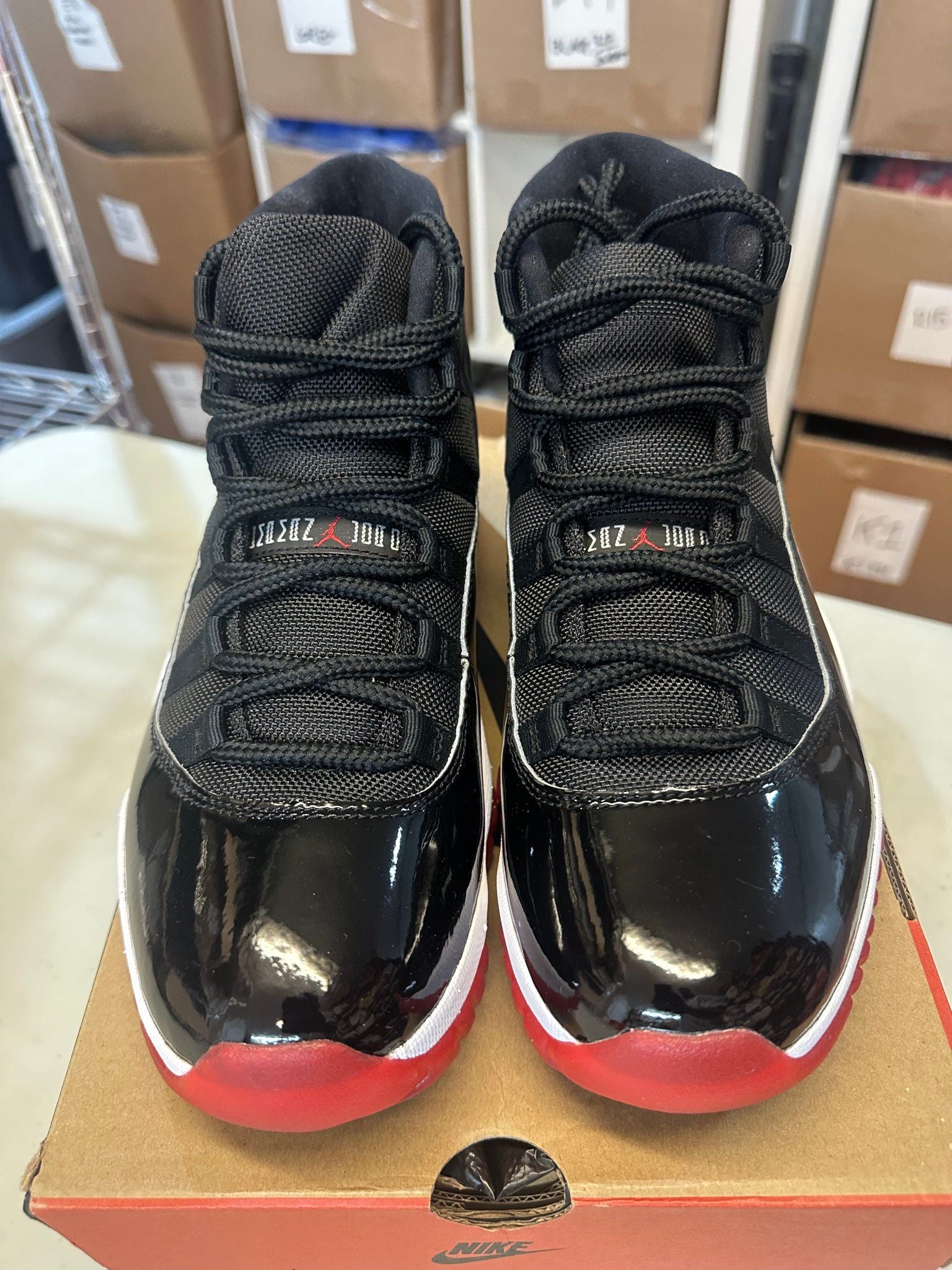 Jordan 11 Retro Playoffs Bred (2019) (Preowned Size 9.5) - Pre-Owned