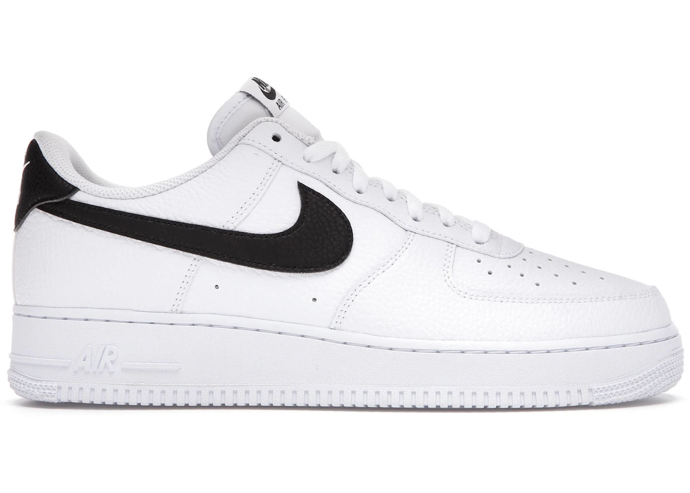 Nike Air Force 1 Low White Black Pebbled Swoosh