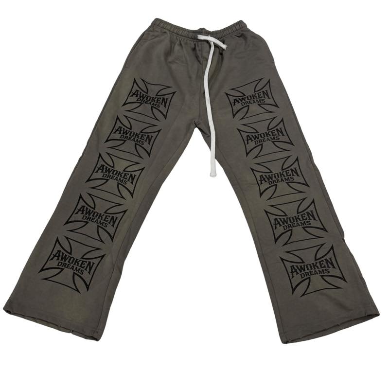 Awoken Dreams V7 Choppers Flared Sweatpants Grey