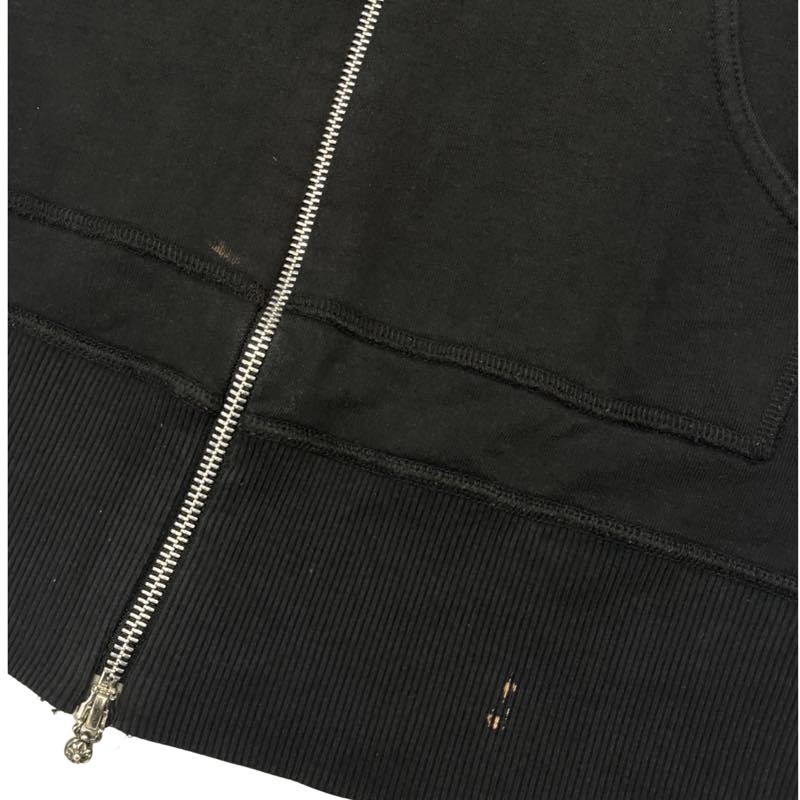 Chrome Hearts Cross Patch Zip-Up Hoodie Black - Pre-Owned Size S