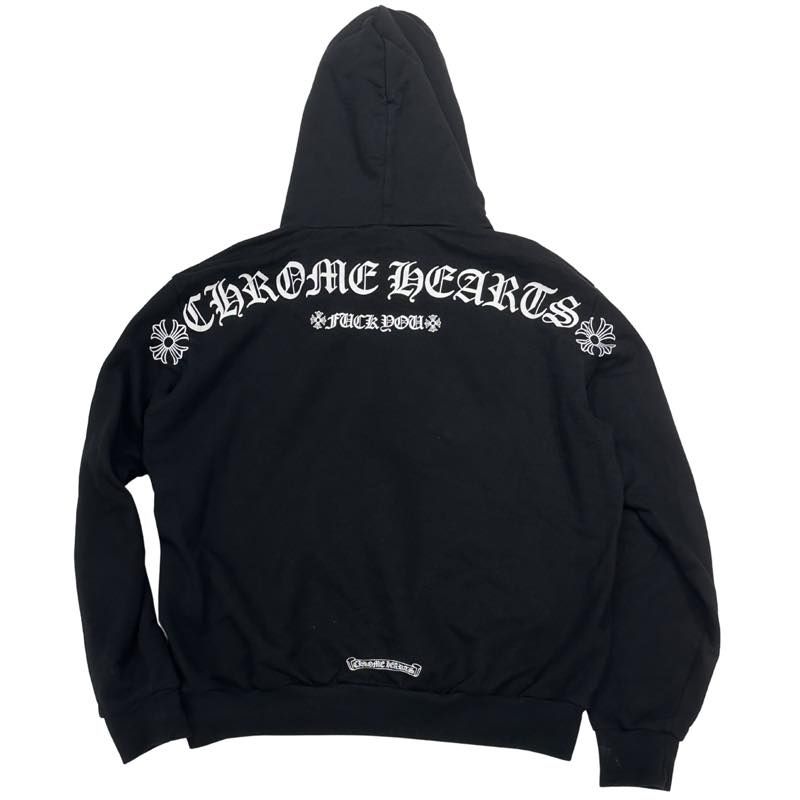 Chrome Hearts T-Bar Shoulder Logo Pullover Hoodie Black - Lightly Pre-Owned Size L