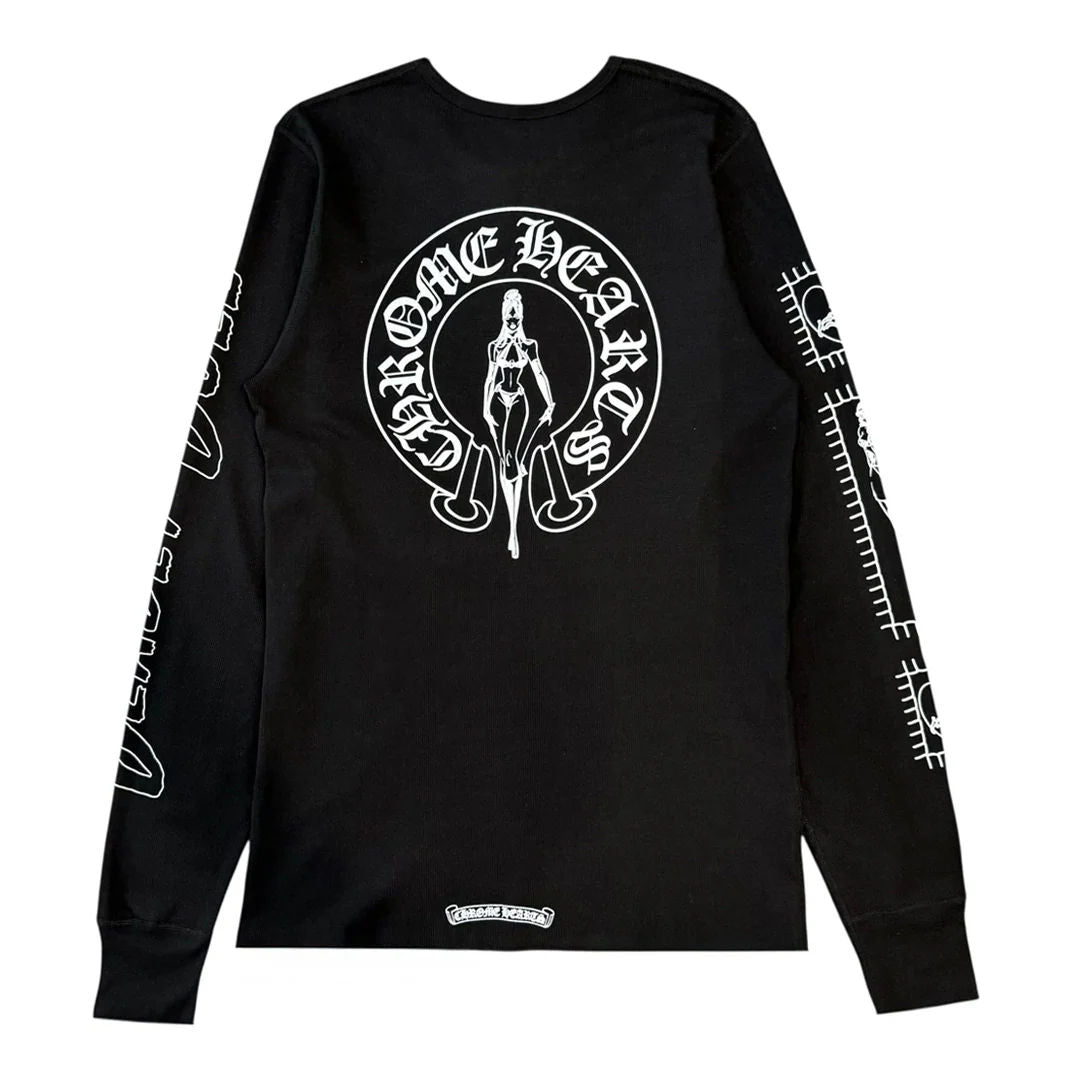 Chrome Hearts Deadly Doll Thermal L/S T-Shirt Black