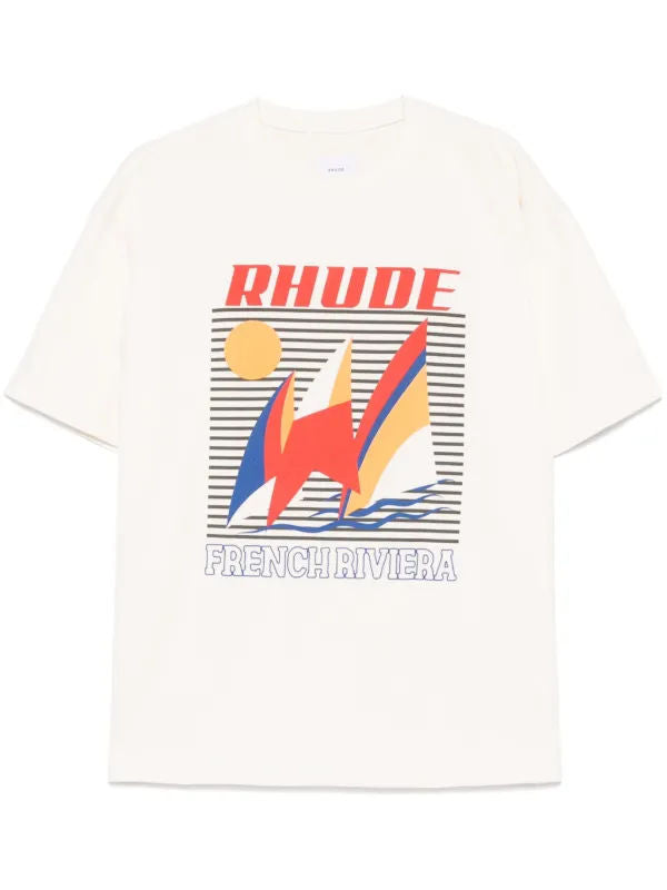 Rhude French Riviera Tee White