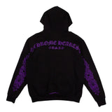 Chrome Hearts Friends & Family Purple Floral Horseshoe Pullover Hoodie Black