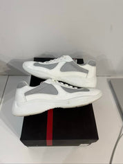 Prada America's Cup White Silver - Lightly Pre-Owned Size 9.5