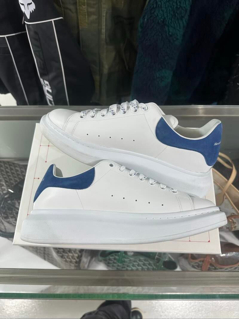 Alexander McQueen Oversized Sneaker White Paris Blue - Gently Pre-Owned Size 10