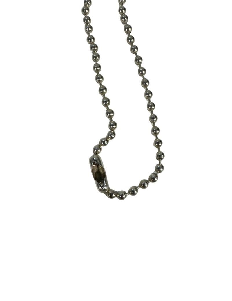 Chrome Hearts Rhodium Crossball Necklace With 28 Inch Ball Chain - Pre Owned